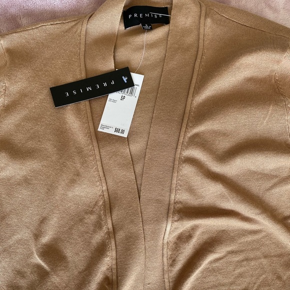 Premise tan color duster length cardigan NEW - Picture 6 of 6